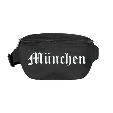 München Bauchtasche - Altdeutsch bedruckt - Gürteltasche Hipbag - Farbe: