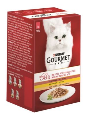 Mon petit kleine Portionen mit Ente, mit Huhn, mit Pute 6x50g Katzenfutter Gourmet