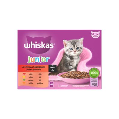 Junior Classic Selection in Sauce Mahlzeitentüten Multipack 12x85g Tiernahrung Wh