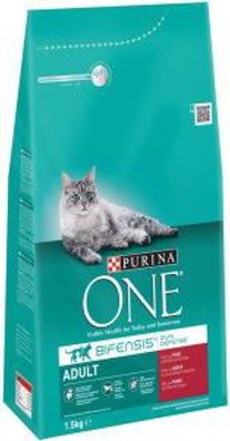 Katzenfutter für Erwachsene reich an Rindfleisch & Vollkorn Kroketten 1,5 kg Purina