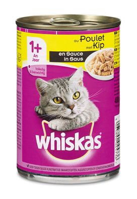 5 Stück! Katzenfutter Dose Sauce mit Huhn 400 g Whiskas