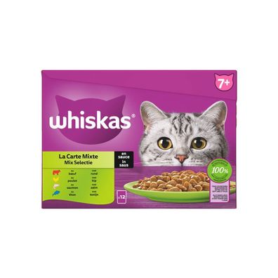 Mix Selection in Sauce Mahlzeitentüten Multipack 12x85g Tiernahrung Whiskas