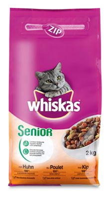 Katzenfutter Trockenfutter Senior Huhn Beutel 1,9 kg Whiskas