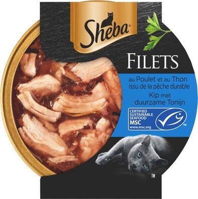 Fillets Thunfisch und Huhn in Sauce Katzenfutter 60g Sheba