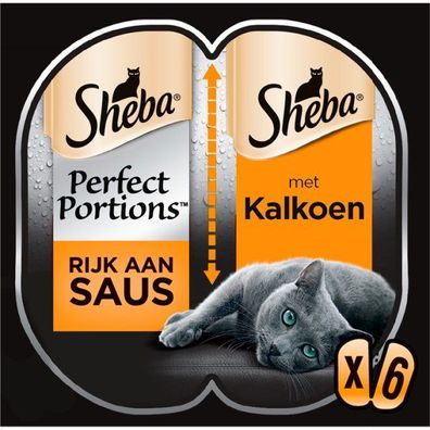 Nassfutter Truthahn für ausgewachsene Katzen 3x(2x37.5g) Multipack Sheba