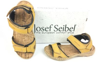 Josef Seibel Damen Sandale maisgelb mit Klettverschlüssen