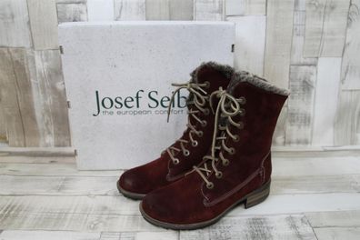 Josef Seibel Damen Stiefel bordeaux mit Warmfutter