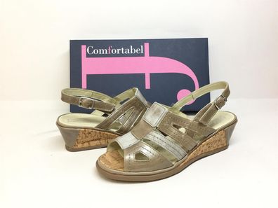 Comfortabel Sandalette Keil 4,5cm beige