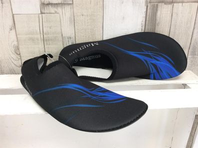 scandi Damen Bade-Schuh schwarz-blau