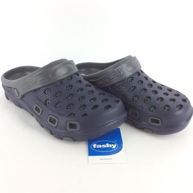 fashy Herren Badeclog dunkelblau-grau