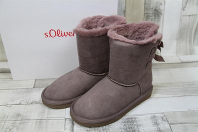 s. Oliver warme Mädchenstiefel altrosa