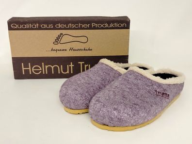 Trunte warmer Damen Clog flieder mit Fußbett