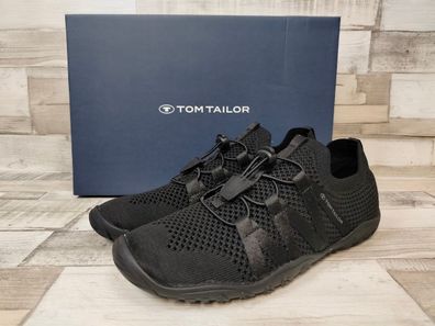 Tom Tailor leichter Herren Sportschuh leicht durchbrochen schwarz