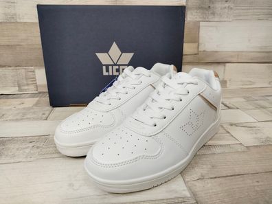 LICO Damen Sneaker zum schnüren weiß rose abgesetzt