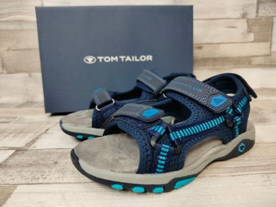 Tom Tailor Jungen Klett-Sandale blau-türkis