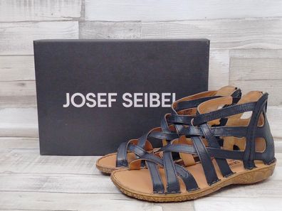 Josef Seibel Damen Riemchen Sandale schwarz mit Reißverschluss an der Ferse