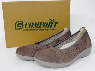 Comfort Damen Slipper grau, durchbrochen mit herausnehmbarer Innensohle