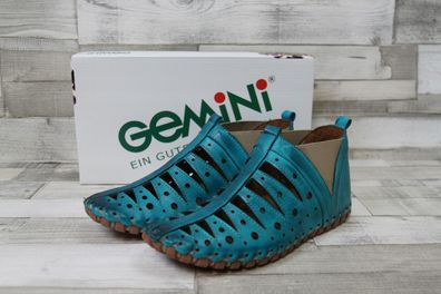 Gemini durchbrochener Damen Knöchelschuh türkis