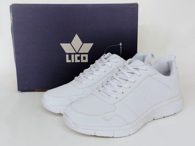 LICO Damen Turnschuh zum schnüren leicht weiss