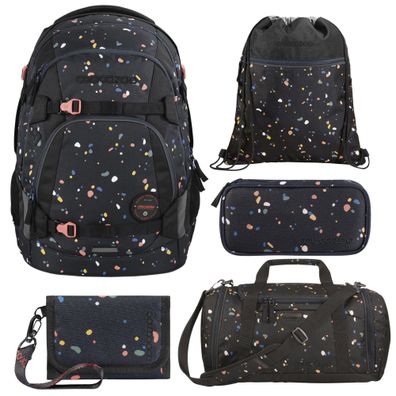 Sprinkled Candy Coocazoo Schulruckucksack schwarz Sporttasche Federmappe Geldbörse