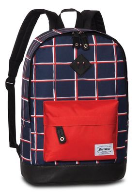 Bestway Rucksack Campus rot/blau Karo