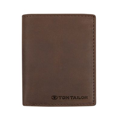 Tom Tailor Herrenbörse Brieftasche Ledergeldbörse hochformat braun brown ron