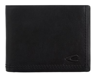 camel active Scheintasche Geldbörse Herrenbörse querformat, Leder schwarz black osaka