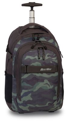 Schultrolley-Schulrucksack-Kombination camouflage