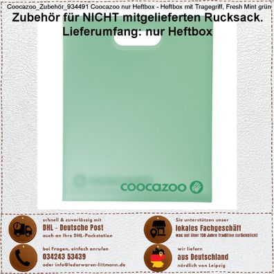 Coocazoo Heftbox mit Tragegriff, Fresh Mint grün