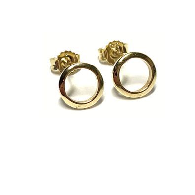 Ohrstecker 333 Gelbgold poliert Kreis modern einfarbig