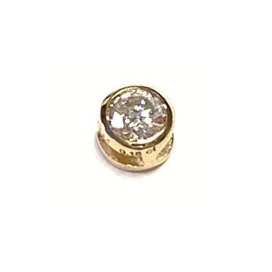 Anhänger 585/- Gelbgold Brillant Diamant 0,15ct wsi Kettengleiter Solitär