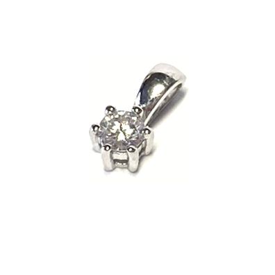 Brillant Anhänger 0,15ct wsi 585/- Weißgold Solitäranhänger