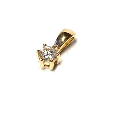 Brillant Anhänger 0,10ct wsi 585/- Gelbgold Solitäranhänger