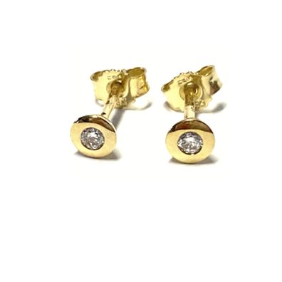 Ohrring 585/- Gelbgold Brillant 0,10ct wsi Ohrstecker Solitär