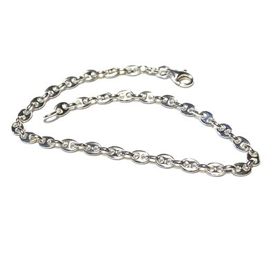 Armband 925/- Sterling Silber Fantasiemuster stabil beweglich Schiffsanker 21cm