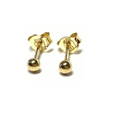 Ohrring 333/- Gold Kugel klein 3mm Ohrstecker poliert