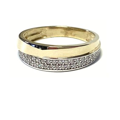 Ring 333/- Gelbgold Zirkonia Schmuckring einfarbig Glanz #56