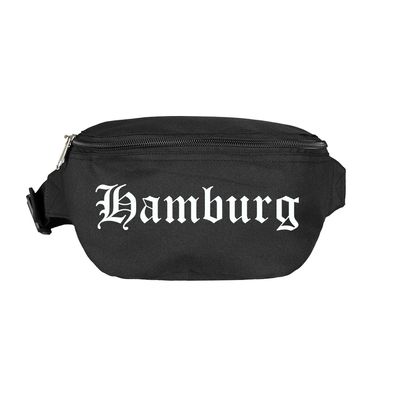 Hamburg Bauchtasche - Altdeutsch bedruckt - Gürteltasche Hipbag - Farbe: