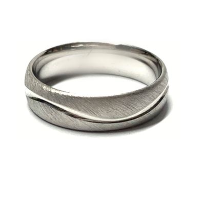 Bandring 925 Silber rhodiniert matt Silberring Trauring Herrenring #62