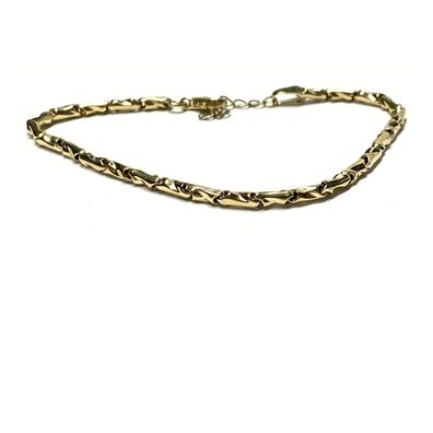 Armband 375/- Gold Fantasiemuster Armkette Klassiker 17 - 19cm