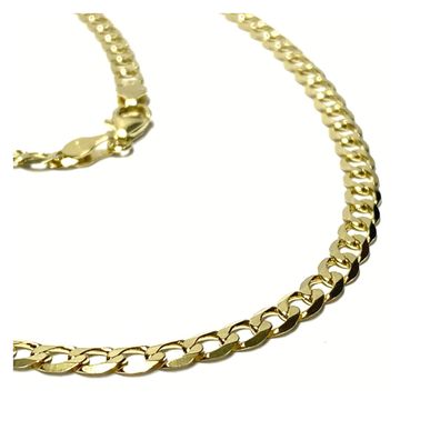 Kette 333 Gold Panzerkette poliert glänzend massiv Klassiker 5mm breit Herrenkette