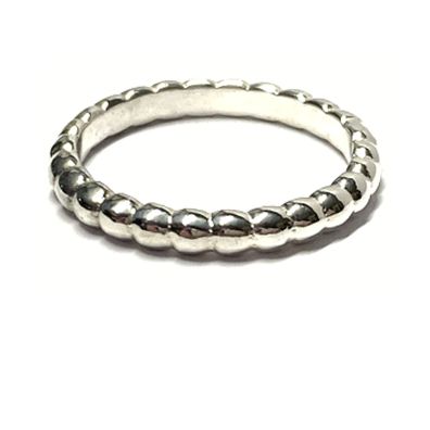 Ring 925/- Silber Klassiker Bandring Kugelschiene #50
