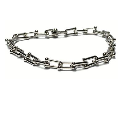 Armband 925/- Silber rhodiniert Fantasiemuster beweglich Weitanker 19cm