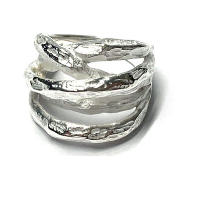 Ring 925 Silber matt modern Silberring Schmuckring #60