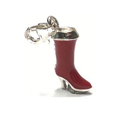 Charm Anhänger Stiefel rot Silber 925 Bettelarmband Anhänger