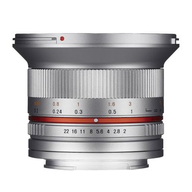 Samyang MF 12mm F2,0 APS-C MFT silber