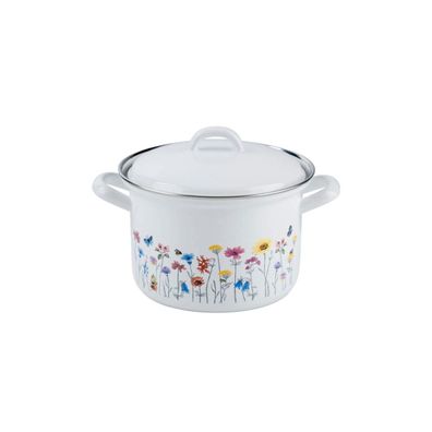 Riess Country Flora Fleisch- Kochtopf mit Deckel Ø16 cm 1,5 L Induktion