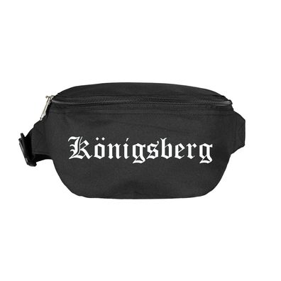 Königsberg Bauchtasche - Altdeutsch bedruckt - Gürteltasche Hipbag