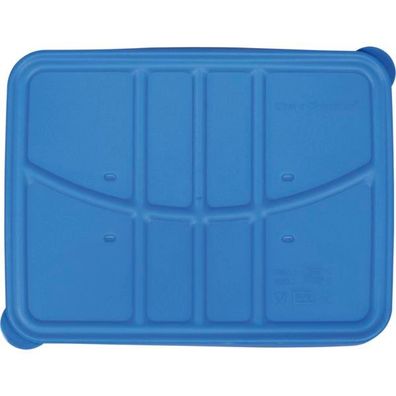 Deckel für Menüteller, Silikon, blau, Höhe: 13 mm, Länge: 235 mm
