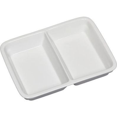 Teller Porzellan, weiß, eckig, Höhe: 36 mm, Länge: 232 mm